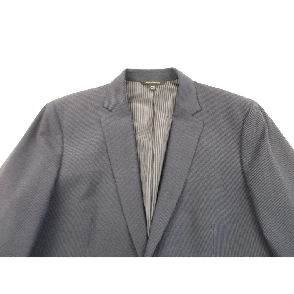 Banana Republic Marzotto Blazer Mens 40R Blue Seersucker Wool Silk Sport Coat
